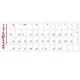 Russian keyboard stickers, laminated and transparent, in RED