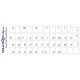 Etiquetas adhesivas rusas para teclados, laminadas y transparentes, en AZUL
