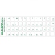 Etiquetas adhesivas rusas para teclados, laminadas y transparentes, en VERDE