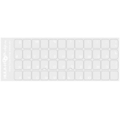 Etiquetas adhesivas rusas para teclados, laminadas y transparentes, en BLANCO