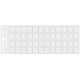Autocollants clavier russe, feuilleté et transparente, blanc