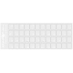 Russian keyboard stickers, laminated and transparent, in WHITE