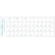 Autocollants clavier russe, feuilleté et transparente, feu-bleu