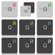 Russian keyboard stickers for Mac (Apple) transparent in different colors
