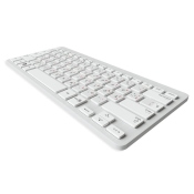 Etiquetas adhesivas rusas para teclados Mac (Apple) transparentes, rojo