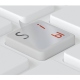 Etiquetas adhesivas rusas para teclados Mac (Apple) transparentes, rojo