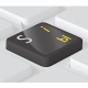 Etiquetas adhesivas rusas para teclados Mac (Apple) transparentes, amarillo