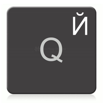 Tastiera russa per Mac (Apple) trasparente, bianco