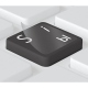 Autocollants clavier russe pour Mac, Apple, feuilleté et transparente, blanc