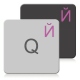 Tastiera russa per Mac (Apple) trasparente, rosa