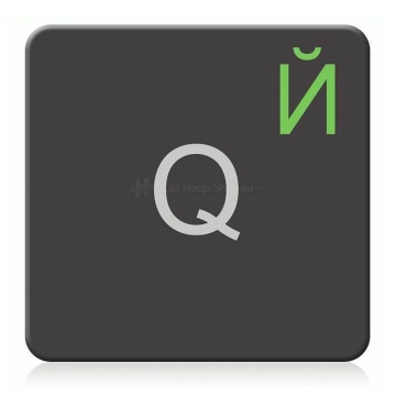 Tastiera russa per Mac (Apple) trasparente, verde chiaro