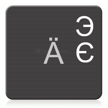 Tastiera adesiva russo-ucraina per Mac (Apple) trasparente, bianco