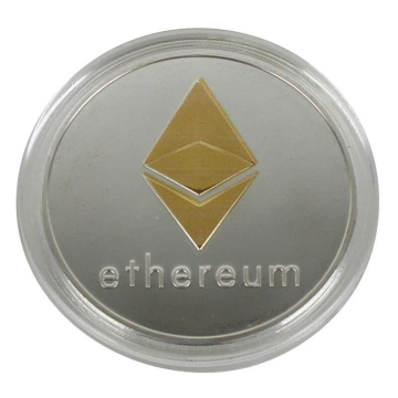 Ethereum Eth Munze Aus Metall In Silber Und Gold Echt Silber Und E