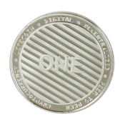 Litecoin (LTC) commemorative coin made of metal in silver (real silver plated)