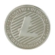 Litecoin (LTC) commemorative coin made of metal in silver (real silver plated)