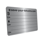 Placa de metal para almacenar contraseñas (criptomonedas)