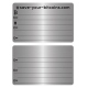 Plaque de métal pour clé privée, acier inoxydable, Kit avec 2 plaques + graveur