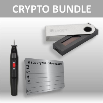Bundle: Ledger Nano S + 1x Plaque en métal de private key incl. graveur