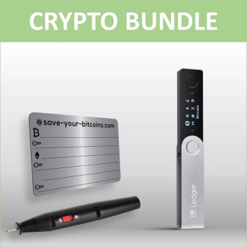 Bundle: Ledger Nano X + 1x private key metal plate incl. engraver