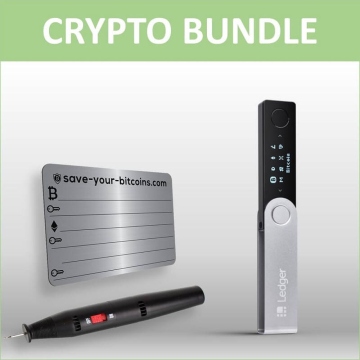 Bundle: Ledger Nano X + 1x Private Key Metallplatte inkl. Gravierer