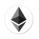 Adesivo Ethereum Logo Ø 95 mm 1 pezzo