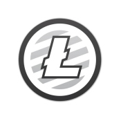 Adesivo Litecoin Logo Ø 95 mm confezione da 10