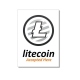 Aufkleber "Litecoin accepted here" 74x105 mm  1 Stück