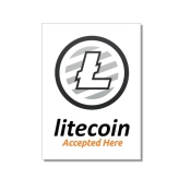 Calcomanía Litecoin Payment paquete de 10