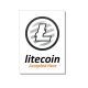 Calcomanía Litecoin Payment paquete de 10